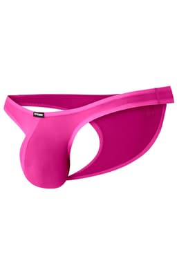 Cut4Men Capri-Slip aus durchsichtigem Netzmaterial, Farbvariante Türkis, seitliche Ansicht