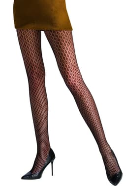 Passion Strumpfhose TI041, Detailansicht des Netzmaterials mit mit Rautenmuster