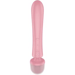 Verpackung des Satisfyer Triple Lover Rabbit-Vibrators und Massagestabs