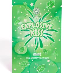 Secretplay Minze-Sprengbonbons, Nahaufnahme der Verpackung mit Logo