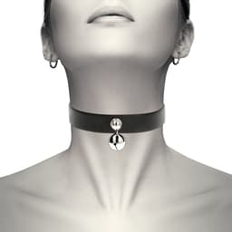 Coquette Chic Desire Halsband von der Seite, Druckknopf-Verschluss im Detail