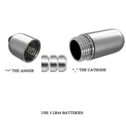 Baile Vibrofingerstimulator, Batteriefach geöffnet