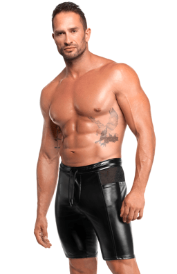 Noir Handmade Onyx Hybrid Shorts, Nahaufnahme der Beintaschen