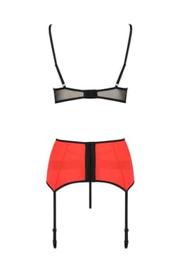 Passion Dessous-Set Nahaufnahme der Spitzen- und Stoffstruktur