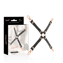 Coquette Chic Desire Fantasy-Hogtie-Verbindungsriemen, Gesamtansicht