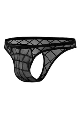 Cut4Men String, Nahaufnahme des gummierten Logos