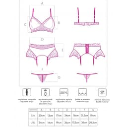Livco Corsetti Nahir Dessous-Set aus Satin und Spitze, Detailaufnahme der Materialstruktur aus der Nähe