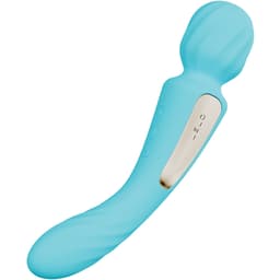 Lelo Switch Wanda doppelseitiger Vibrator, Massagekopf am breiten Ende in der Nahaufnahme