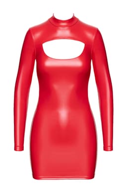 Noir Handmade F367 Bombshell Bodycon Minikleid in Rot, Detailansicht der Nähte und Verarbeitung