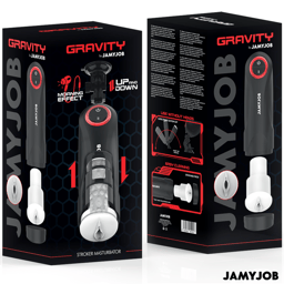 Jamyjob automatischer Masturbator Gravity Schwarz, Detailaufnahme der Spitze im Fokus