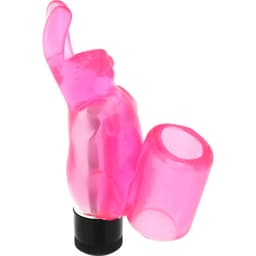 Seven Creations Silikon-Hase Fingervibrator, vollständige Gesamtansicht