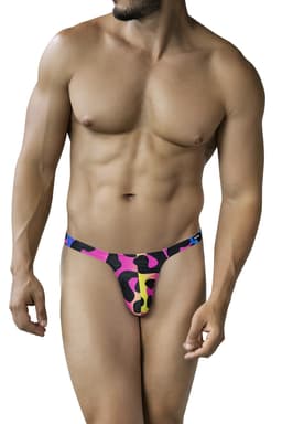 Cut4Men SPX Brazilian-Thong mit Leopardenprint, Gesamtansicht der Herrenunterwäsche von vorn
