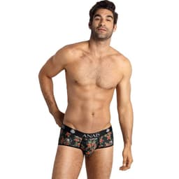 Anais Men Power Kurzslip mit Rosen- und Totenkopf-Aufdruck, Gesamtansicht vorne