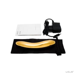 Verpackung des Lelo Inez 24K Gold Klitorisvibrators mit Zubehör