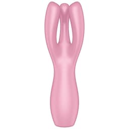 Satisfyer Threesome 3, Größenverhältnis in der Hand, in natürlichem Licht fotografiert