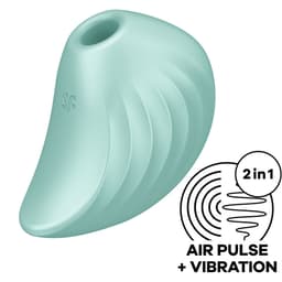 Satisfyer Pearl Diver Klitoris-Stimulator aus medizinischem Silikon in der Gesamtansicht mit muschelartiger Form
