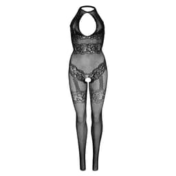 Leg Avenue Netz-Bodystocking von hinten, Neckholder-Träger und Rückenpartie