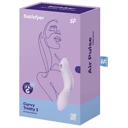 Satisfyer Curvy Trinity 2 Druckwellenvibrator aus Silikon mit Bedienfeld und Tasten in der Nahaufnahme