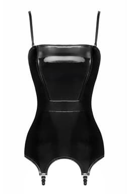 Noir Handmade Venom Corsagen-Kleid kombiniert mit halterlosen Strümpfen