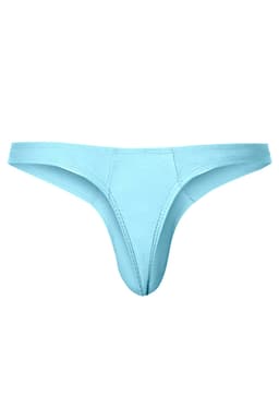 Cut4Men Brazilian-Thong aus Mikrofaser in Aquablau, seitliche Ansicht im Ganzen