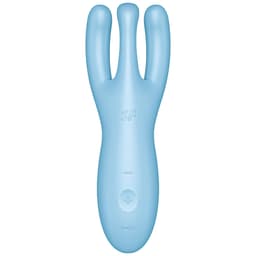 Satisfyer Threesome 4 mit flexiblen Armen im Detail, mit Fokus auf die Materialoberfläche