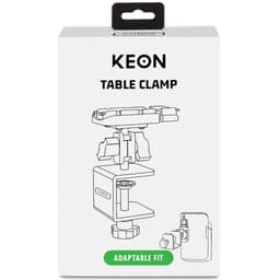 Verpackung der Kiiroo Keon Tischklemme mit Produktabbildung auf der Front
