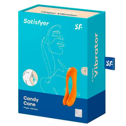 Satisfyer Candy Cane, Detailansicht des Silikonrings am Finger