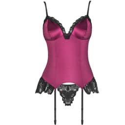 Livco Corsetti Agrafena Set in Burgunderrot Tanga aus dem Agrafena-Set in der Detailansicht