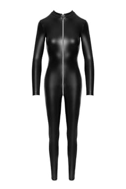 Noir Handmade Catsuit am Körper getragen, seitliche Ansicht