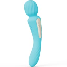 Lelo Switch Wanda doppelseitiger Vibrator, Bedienfeld mit drei Tasten und zwei LED-Leuchten