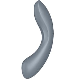 Satisfyer Curvy Trinity 1 Druckwellenvibrator aus Silikon und ABS von oben auf hellem Untergrund fotografiert