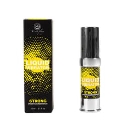 Secretplay Flüssiger Vibrator Stark, Flasche im Größenvergleich