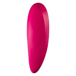 ROMP Shine X Stabvibrator in Rosa, samtige Silikonoberfläche des Kopfs in der Nahaufnahme