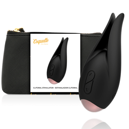 Coquette Chic Desire Flower Klitoris-Vibrator Schwarz/Gold, Gesamtansicht