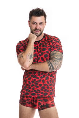 Anais Men Savage Herren-T-Shirt, Nahaufnahme des Stoffs