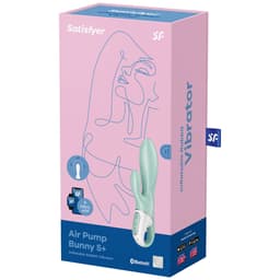 Verpackung des Satisfyer Air Pump Bunny 5+, in natürlichem Licht fotografiert