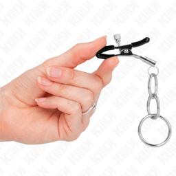 Kink Nippelklemme mit drei O-Ringen geöffnet von der Seite fotografiert