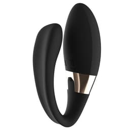 Lelo Tiani Duo in Schwarz, Seitenansicht mit innerem und äußerem Arm
