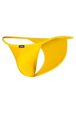 Cut4Men Tanga-Kini aus Mikrofaser in Gelb, Rückansicht in voller Länge