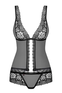 Obsessive Babydoll, Nahaufnahme des transparenten Netzmaterials mit Spitze
