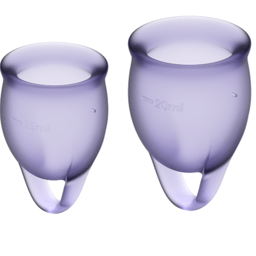 Verpackung des Satisfyer Feel Confident Menstruationstassen-Sets