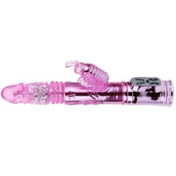 Verpackung des Baile Rabbit Throbbing Butterfly Vibrators mit Produktabbildung und Herstellerangaben