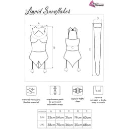 Livco Corsetti Limpid Snowflakes Stirnband mit Weihnachtsmotiv in Nahaufnahme