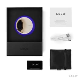 Lelo Ora 3 Mitternachtblau von der Seite mit beweglicher Zunge