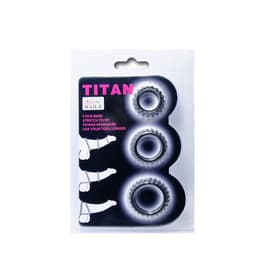 Baile Titan Cockring Set aus einer weiteren Blickrichtung, im Detail dargestellt