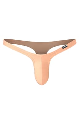 Cut4Men Micro Thong Slip in Pfirsich, Rückansicht mit erkennbaren Schnittdetails