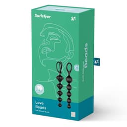 Verpackung der Satisfyer Love Beads Analkugelketten in Schwarz