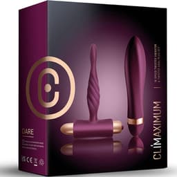 Verpackung des Rocks-Off Climaximum Dare Kits mit Angaben zu IPX7 und 10 Geschwindigkeiten