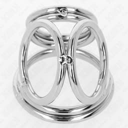 Kink Chrom-Penisring Modell 1 schräg von oben, Ringöffnungen gut erkennbar