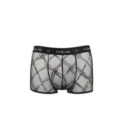 Passion 032 James Boxershorts in Schwarz, Detailaufnahme des Bundes beziehungsweise Saums